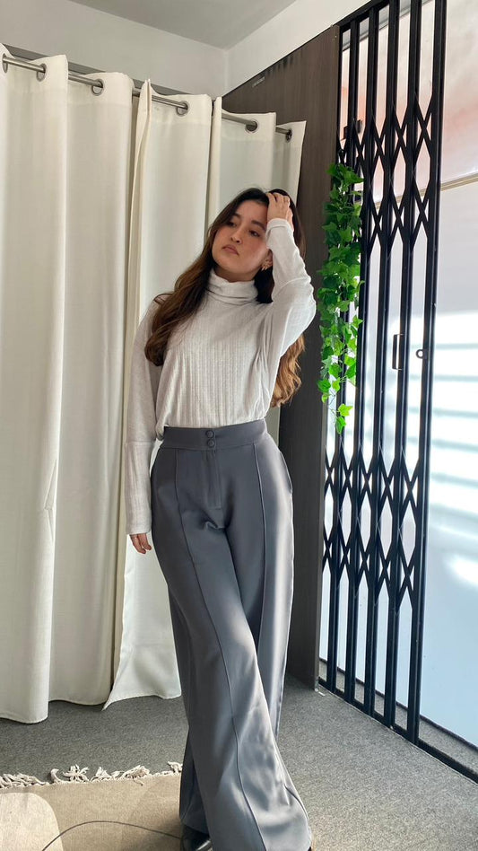 Pantalón Lucia Crepe - Gris