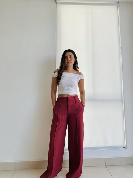 Pantalón Luana - Borgoña