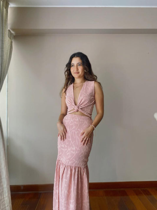Falda Sirena - Palo rosa