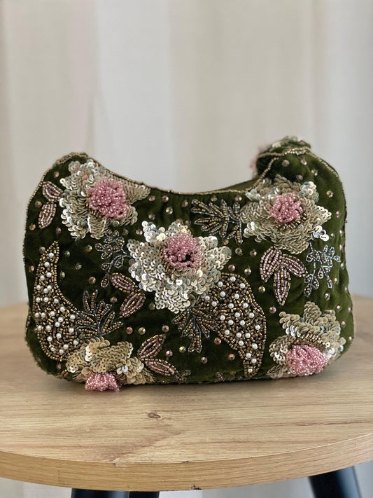 CARTERA BORDADA - VERDE