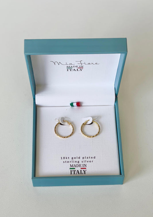 HOOPS PEQUEÑOS MADE IN ITALY - DORADA