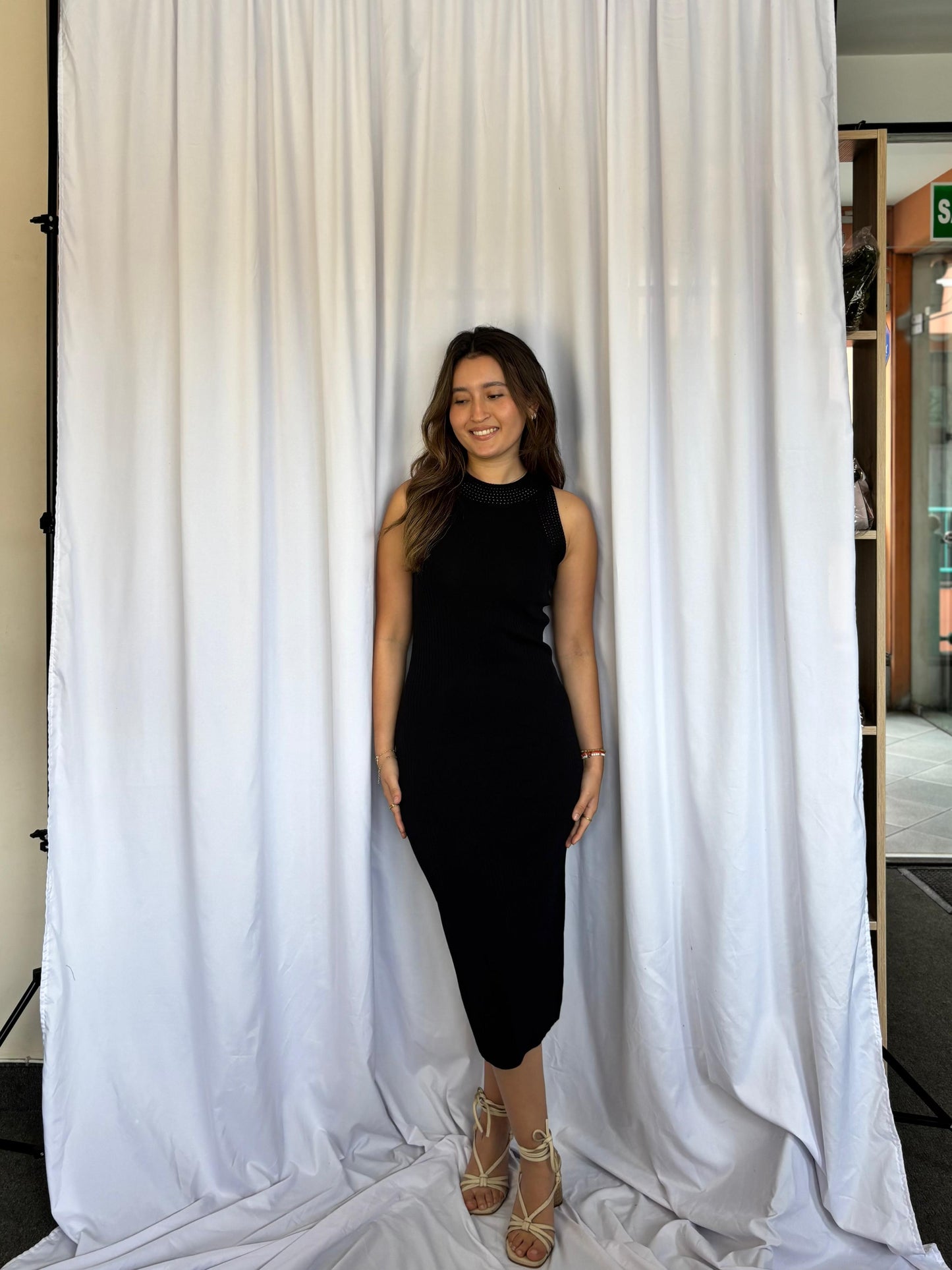 VESTIDO TEJIDO LUCKY BRAND - NEGRO