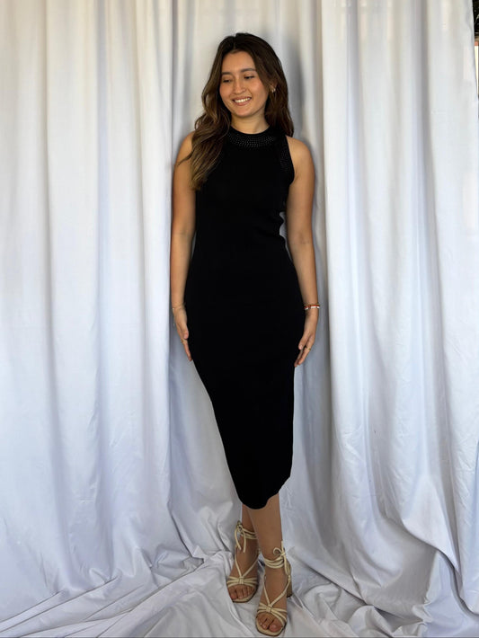 VESTIDO TEJIDO LUCKY BRAND - NEGRO