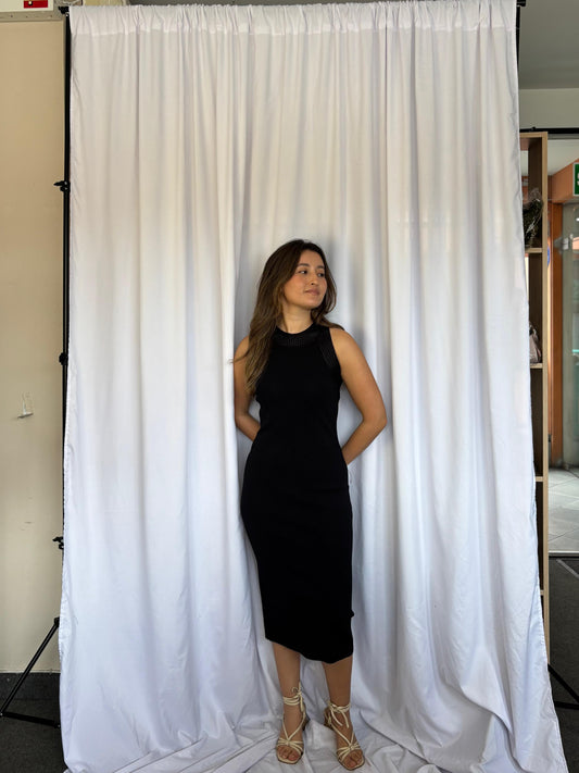 VESTIDO TEJIDO LUCKY BRAND - NEGRO