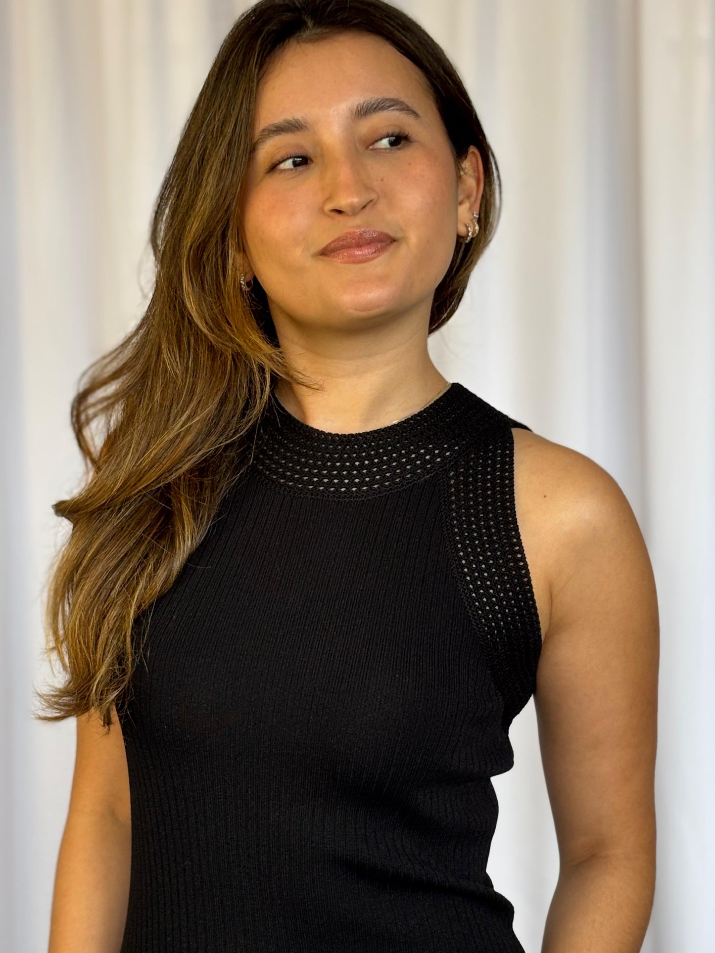 VESTIDO TEJIDO LUCKY BRAND - NEGRO