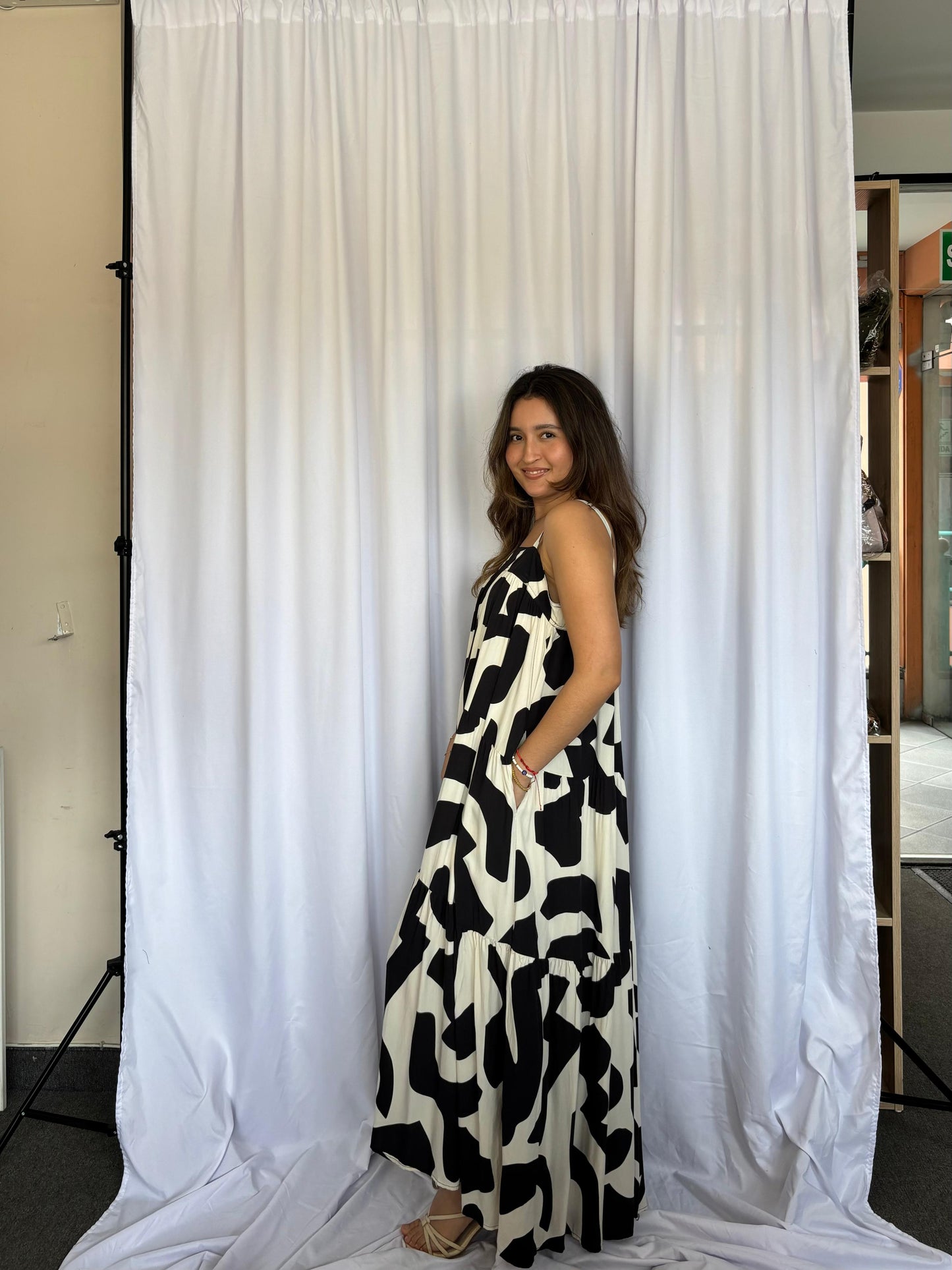 VESTIDO ABEL THE LABEL B&W - BLANCO Y NEGRO