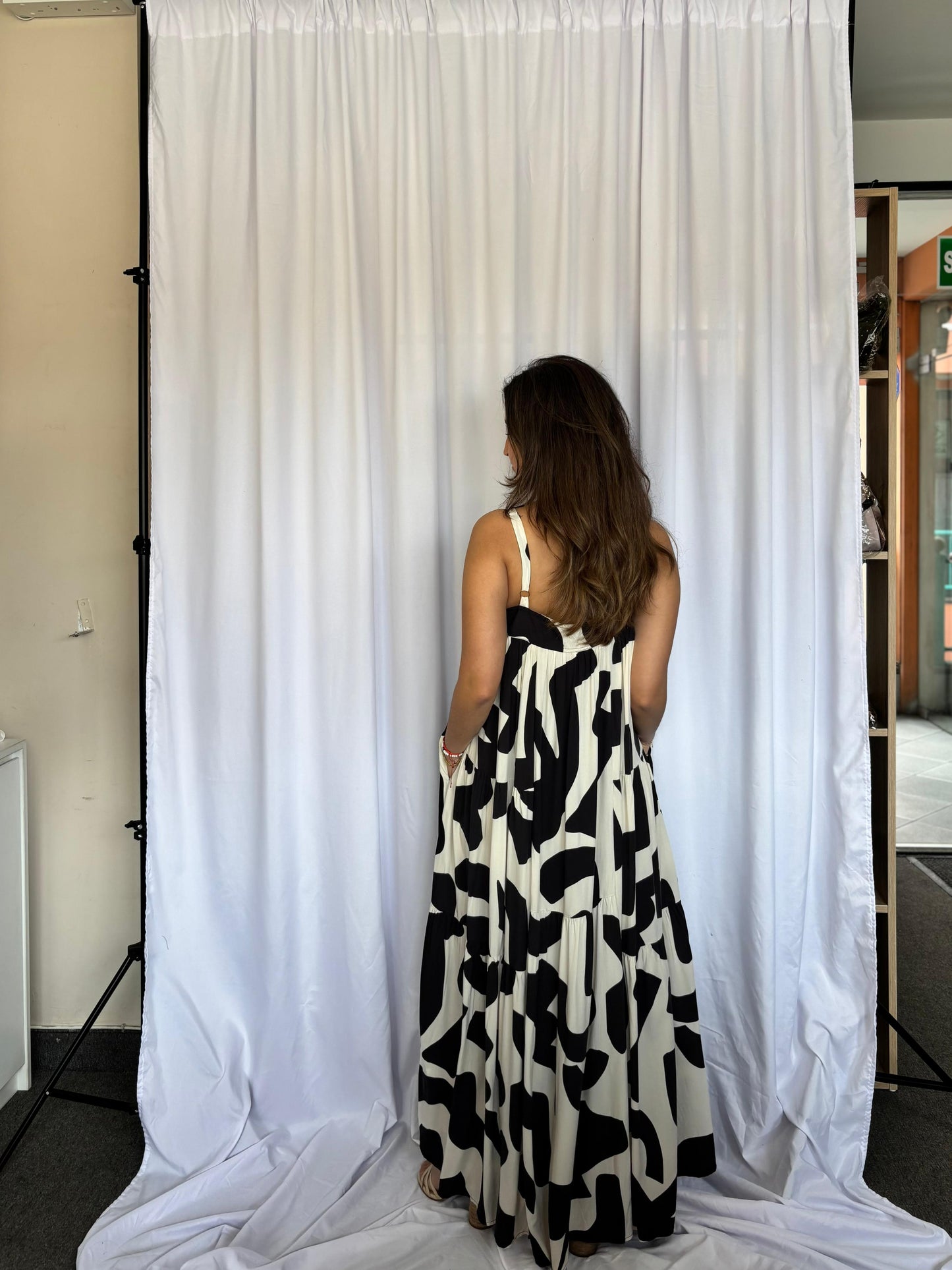 VESTIDO ABEL THE LABEL B&W - BLANCO Y NEGRO