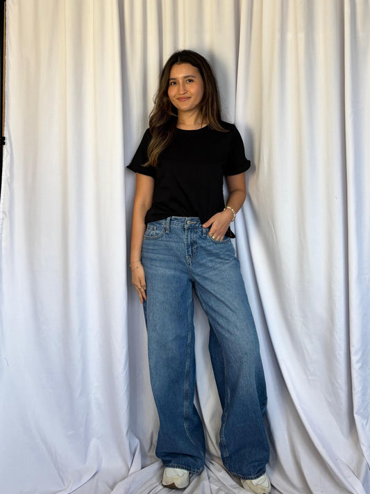 JEAN OLD NAVY WOW BAGGY WIDE LEG - AZUL