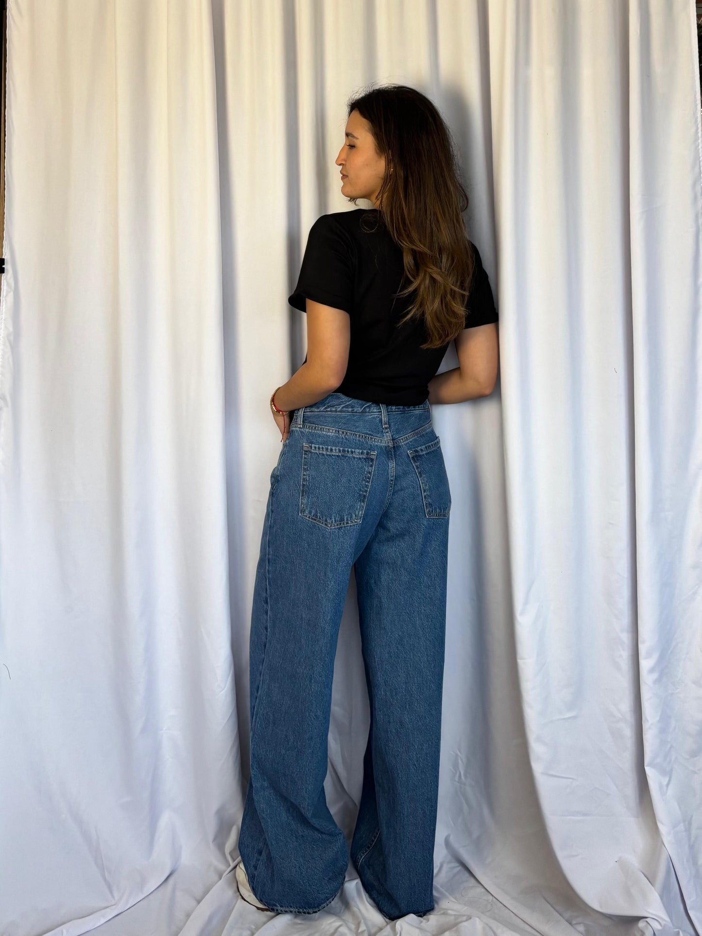 JEAN OLD NAVY WOW BAGGY WIDE LEG - AZUL