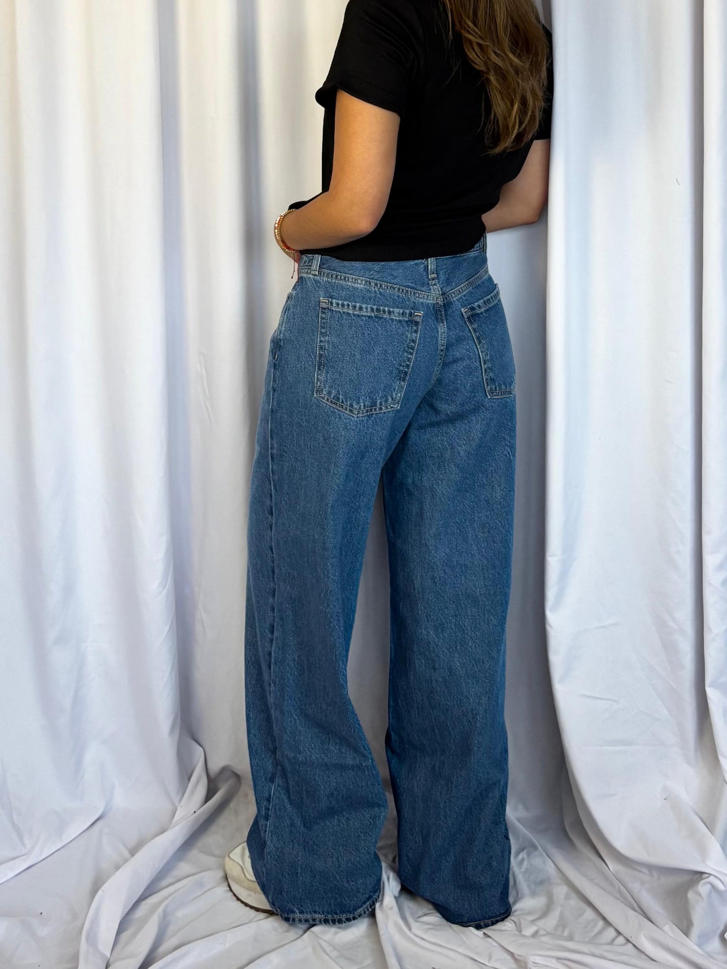JEAN OLD NAVY WOW BAGGY WIDE LEG - AZUL