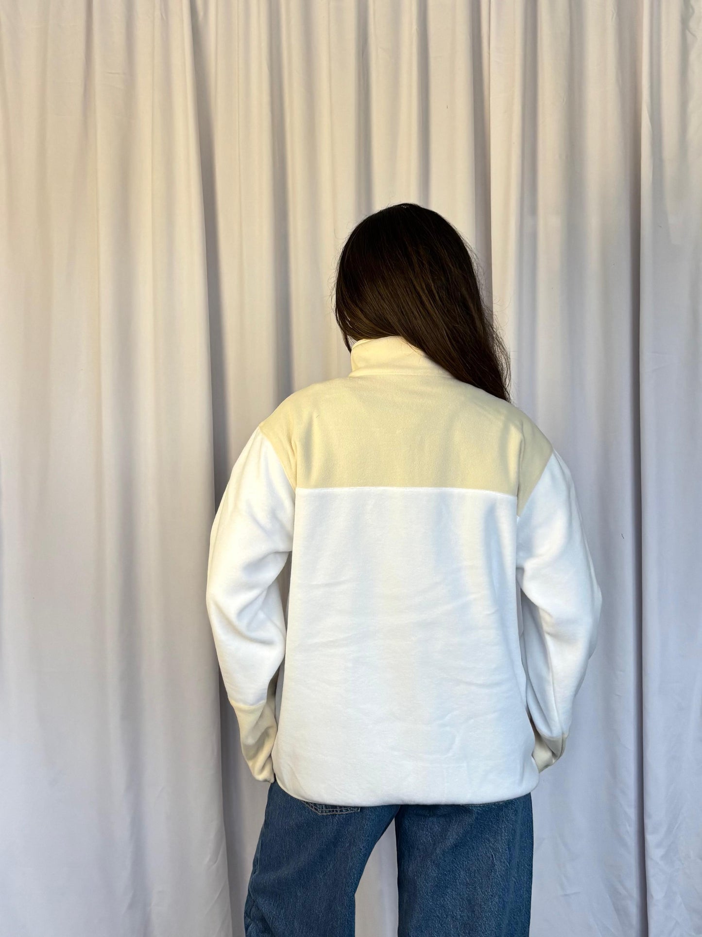 CASACA COLUMBIA - BEIGE Y BLANCO