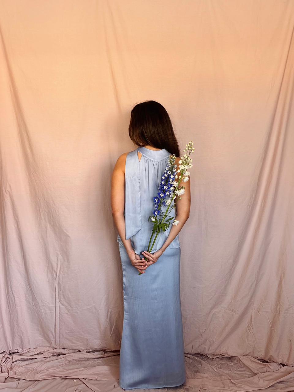 Falda Julia - Celeste