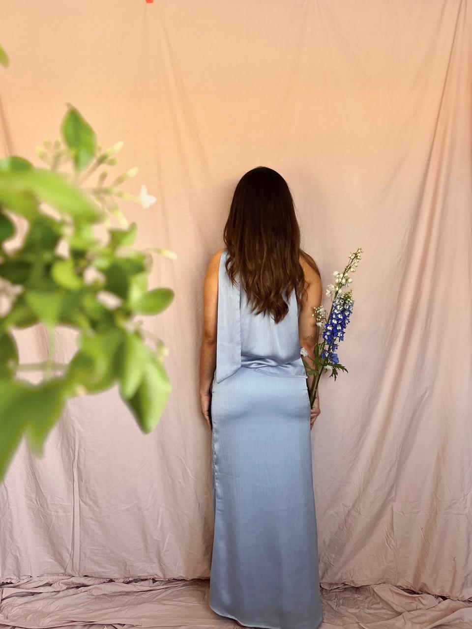 Falda Julia - Celeste