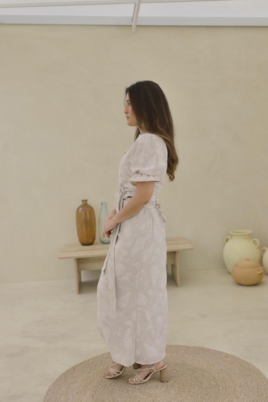 Falda Hali - Beige floreado