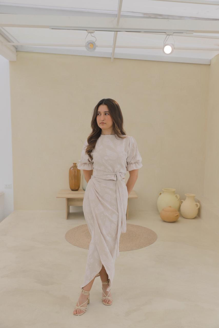 Falda Hali - Beige floreado