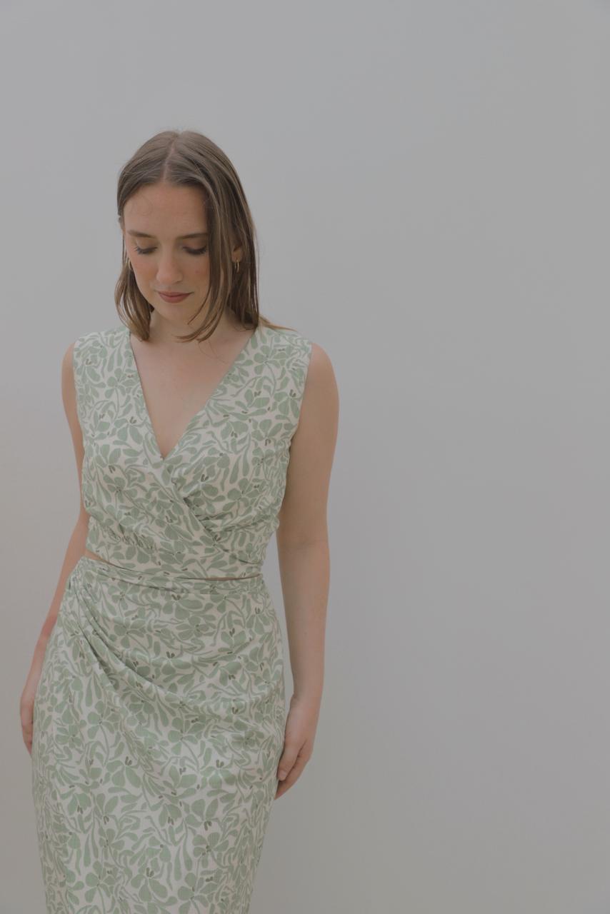 Blusa Sirena - Verde floreado