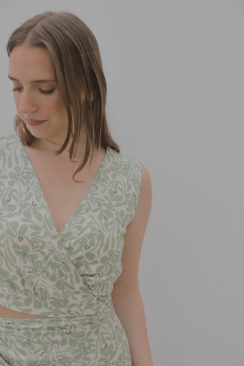 Blusa Sirena - Verde floreado