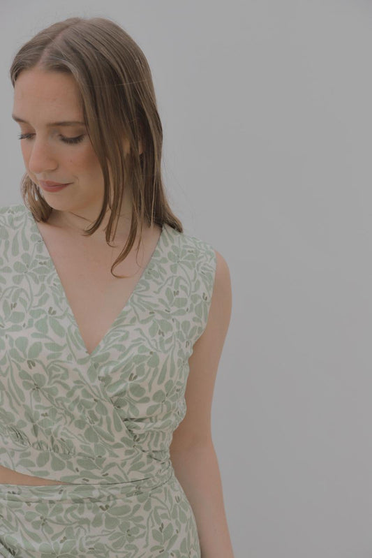 Blusa Sirena - Verde floreado