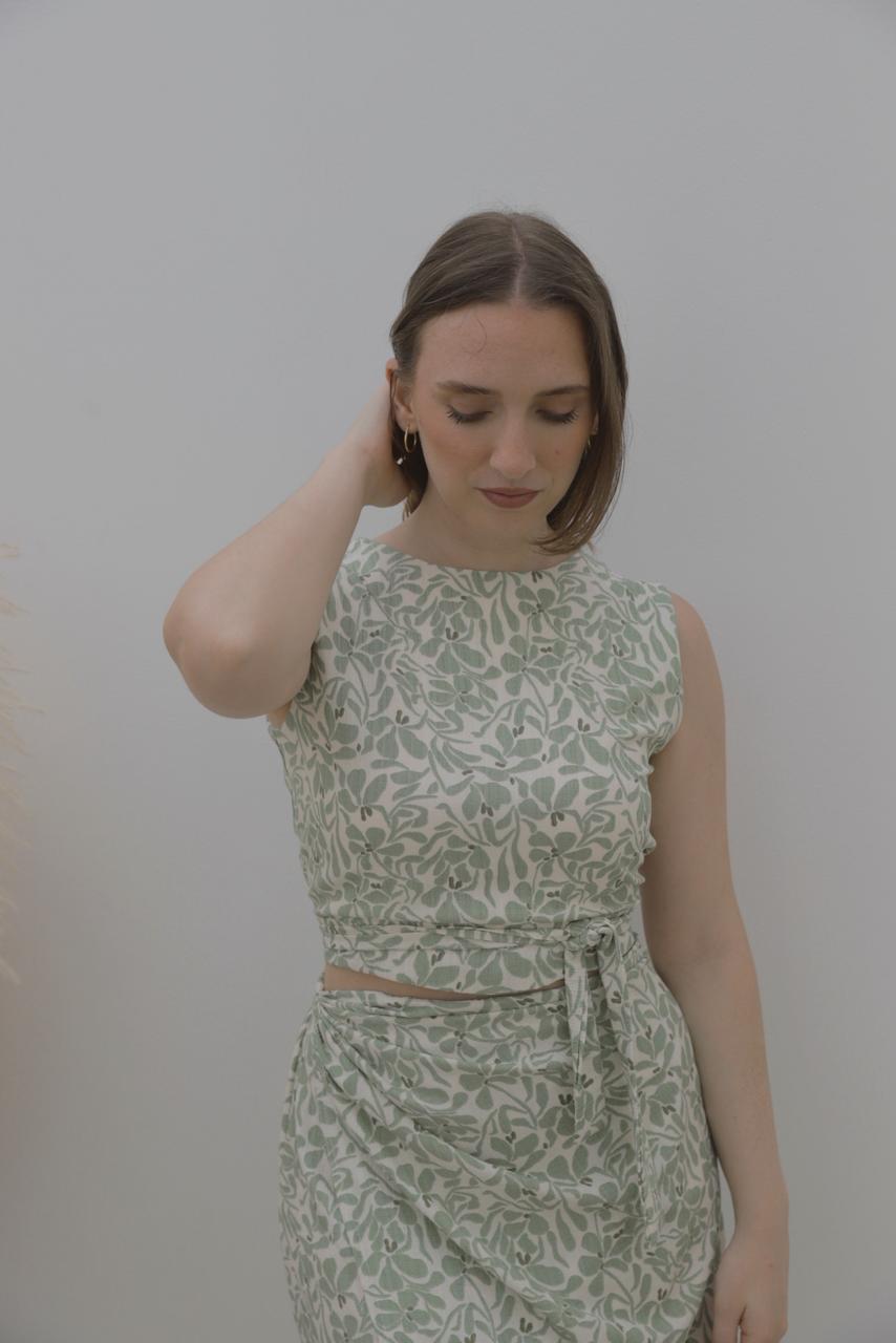 Blusa Sirena - Verde floreado