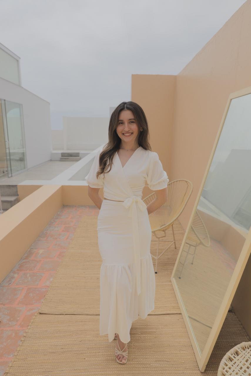 SET FALDA SIRENA / BLUSA HALI - PERLA