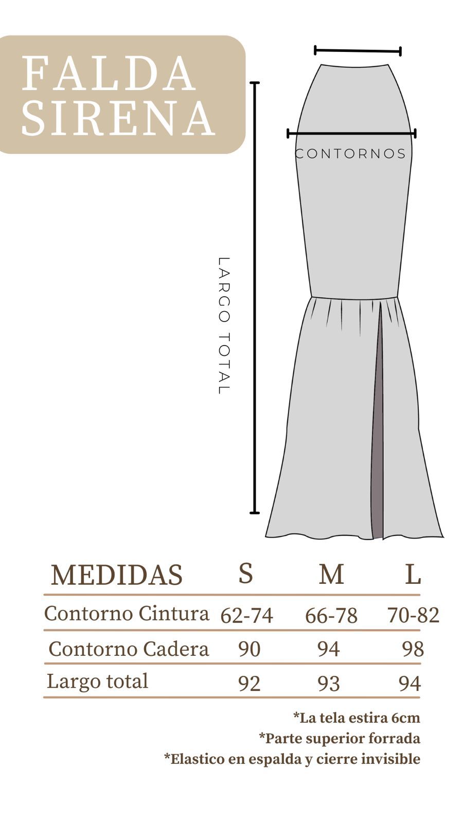 Falda Sirena - Palo rosa