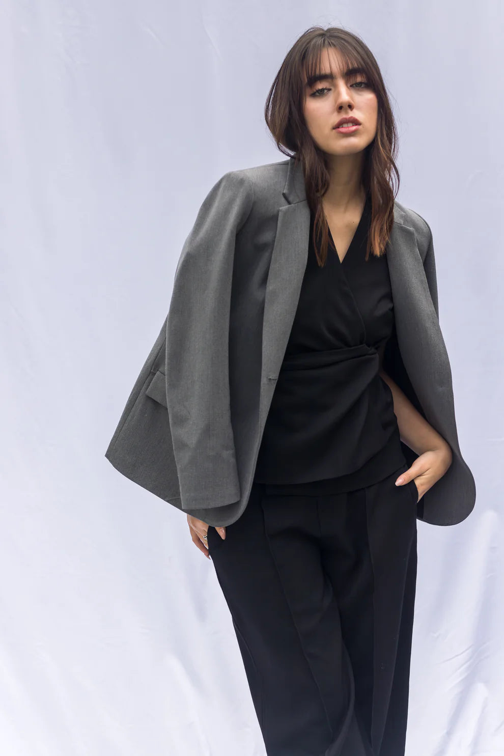 Blazer Amalia Oversized - Gris
